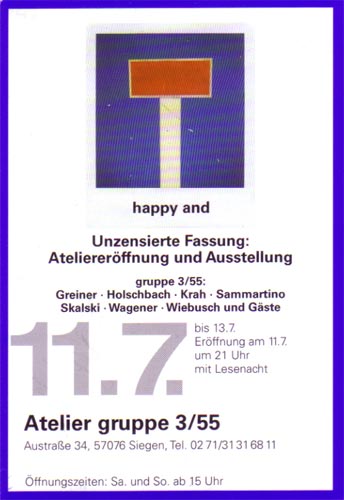 Kunstsommer 2003 im Ateliereröffnung und Ausstellung Austrasse