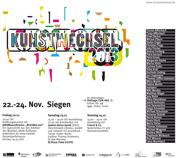 KUNSTWECHSEL 2013 im ehemaligen Hettlage in Siegen